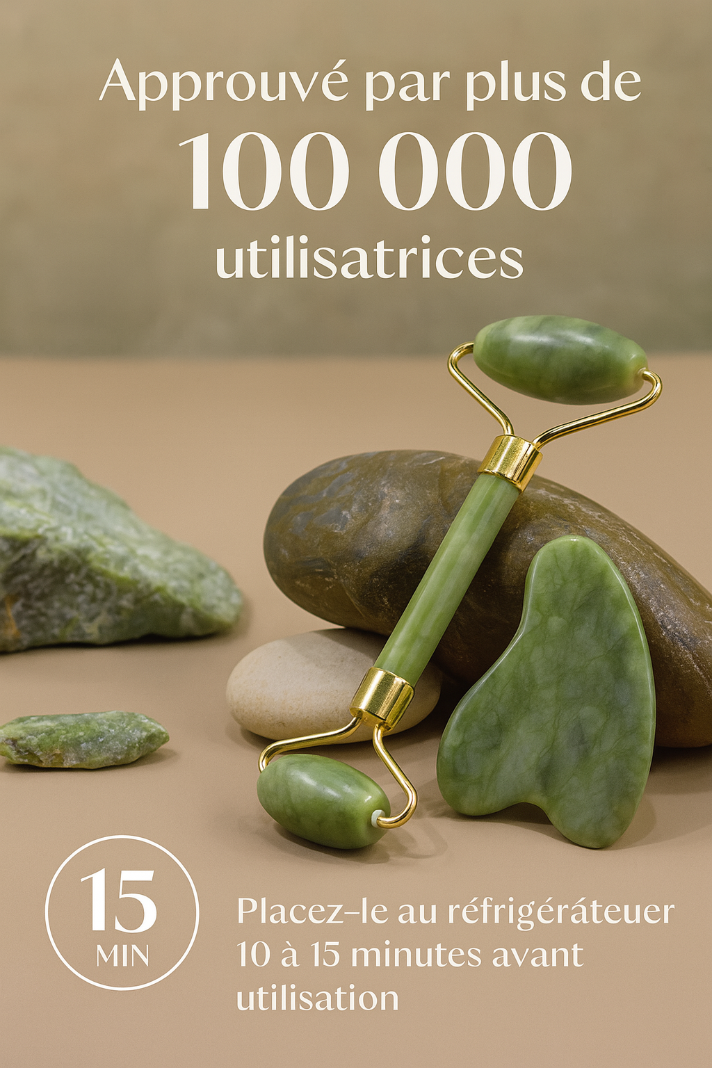 🌿 Rouleau de Jade & Gua Sha – Rituel Zen Beauté