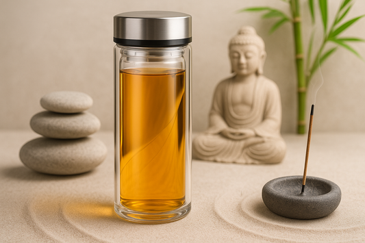 Infuseur de thé portable en verre avec filtre en acier inoxydable – 1000ML